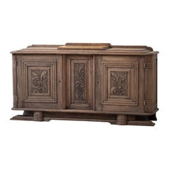 Credenza francese in rovere massiccio, anni '40
