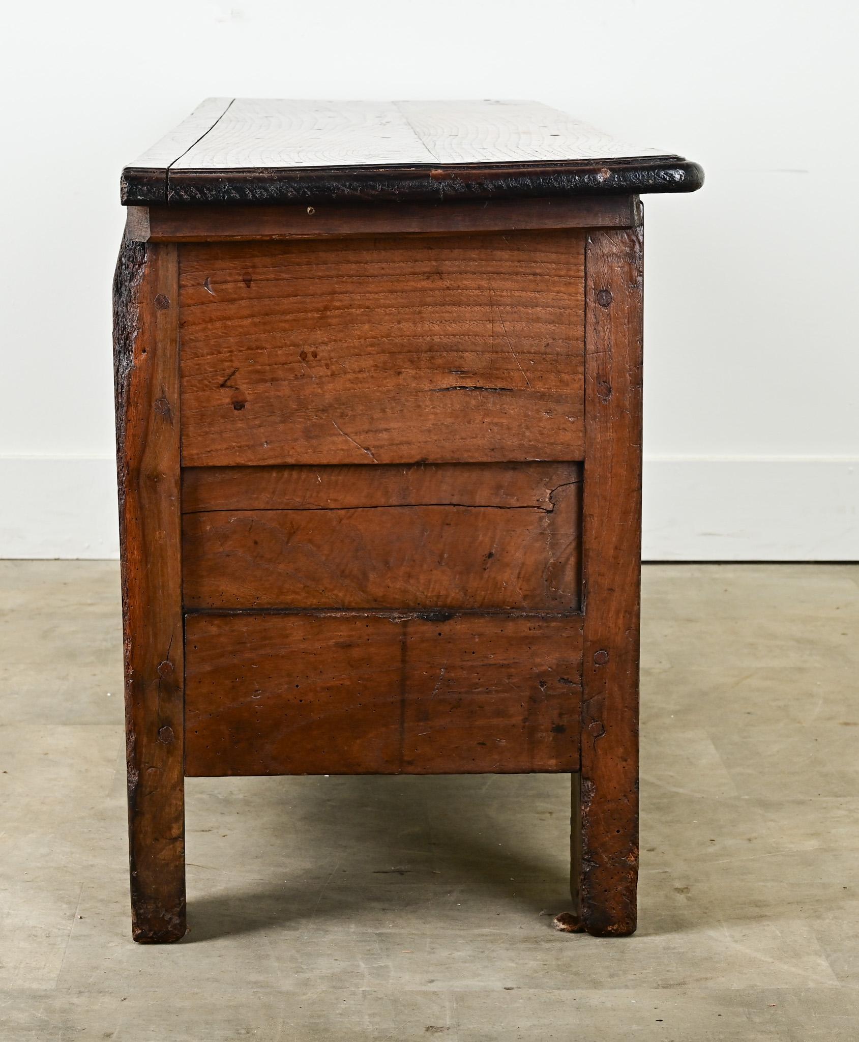 French Solid Oak & Inlay Coffer 2