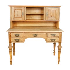 French Solid Oak Secretary Desk