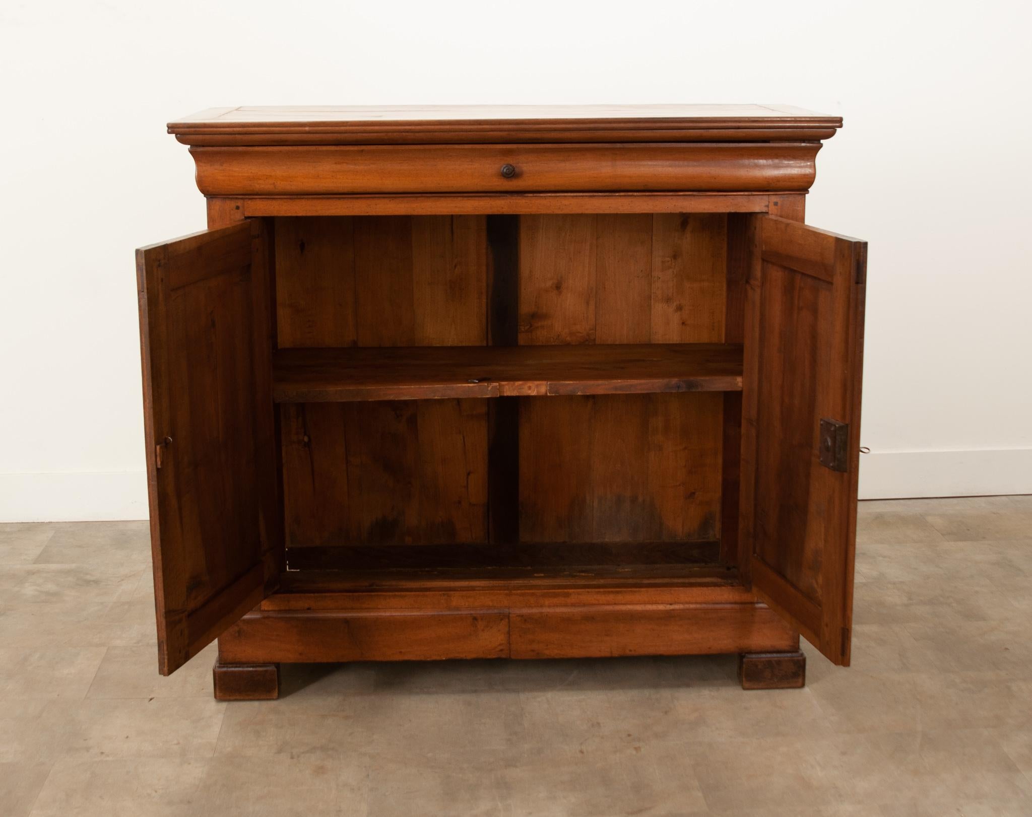French Solid Walnut Louis Philippe Buffet For Sale 5