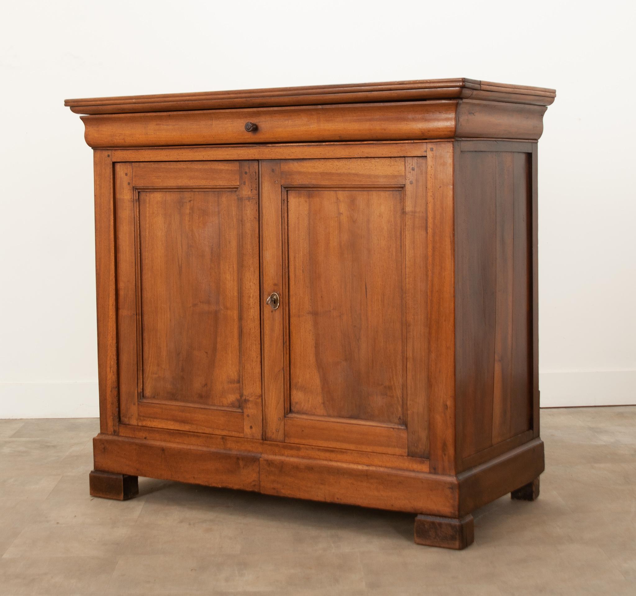 French Solid Walnut Louis Philippe Buffet For Sale 3