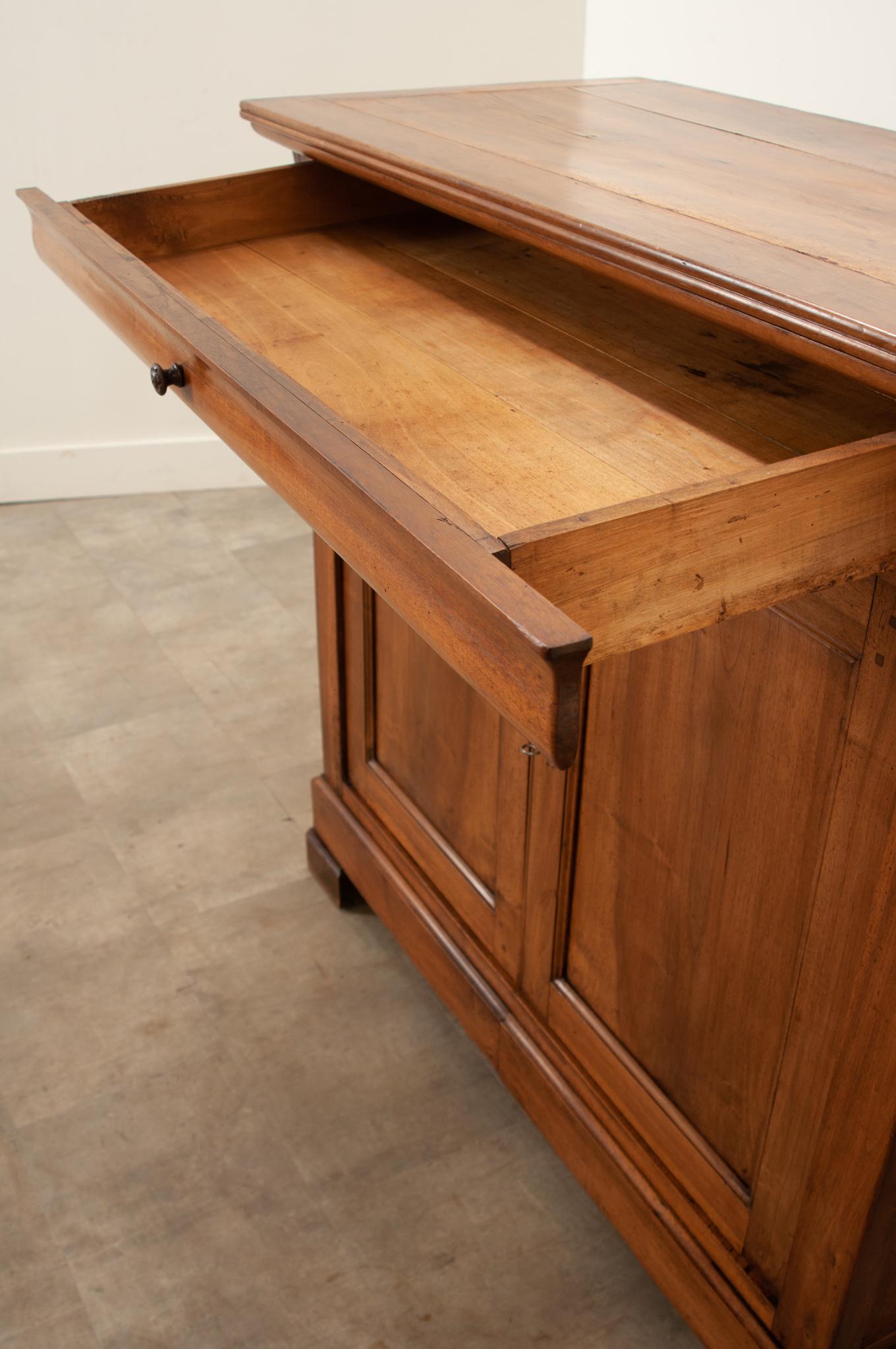 French Solid Walnut Louis Philippe Buffet For Sale 4