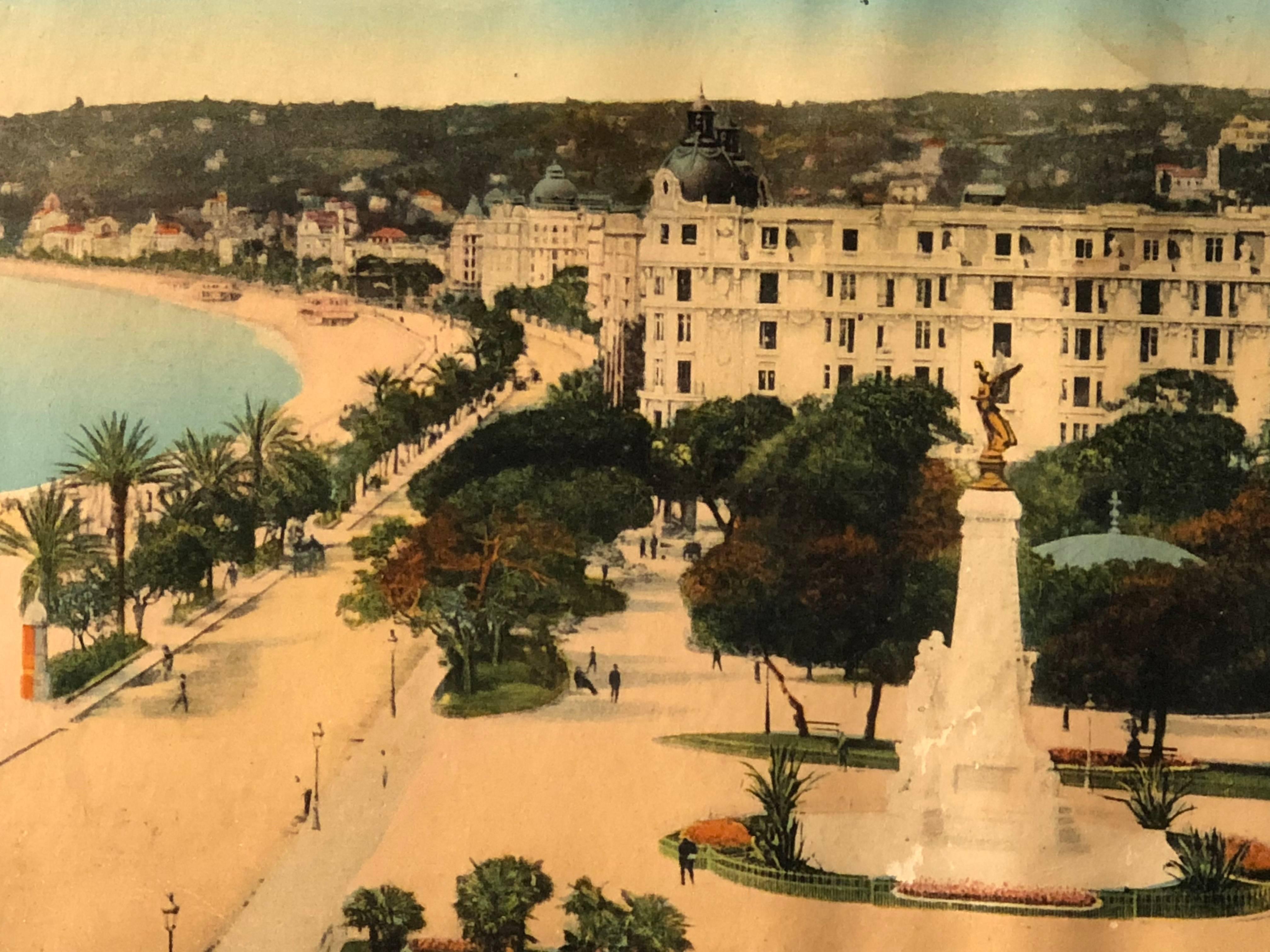 French Souvenir Colorized Photos of Nice and Monaco For Sale 1