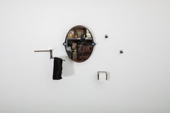 Conjunto de baño de plexiglás ahumado Allibert de la Era Espacial Francesa