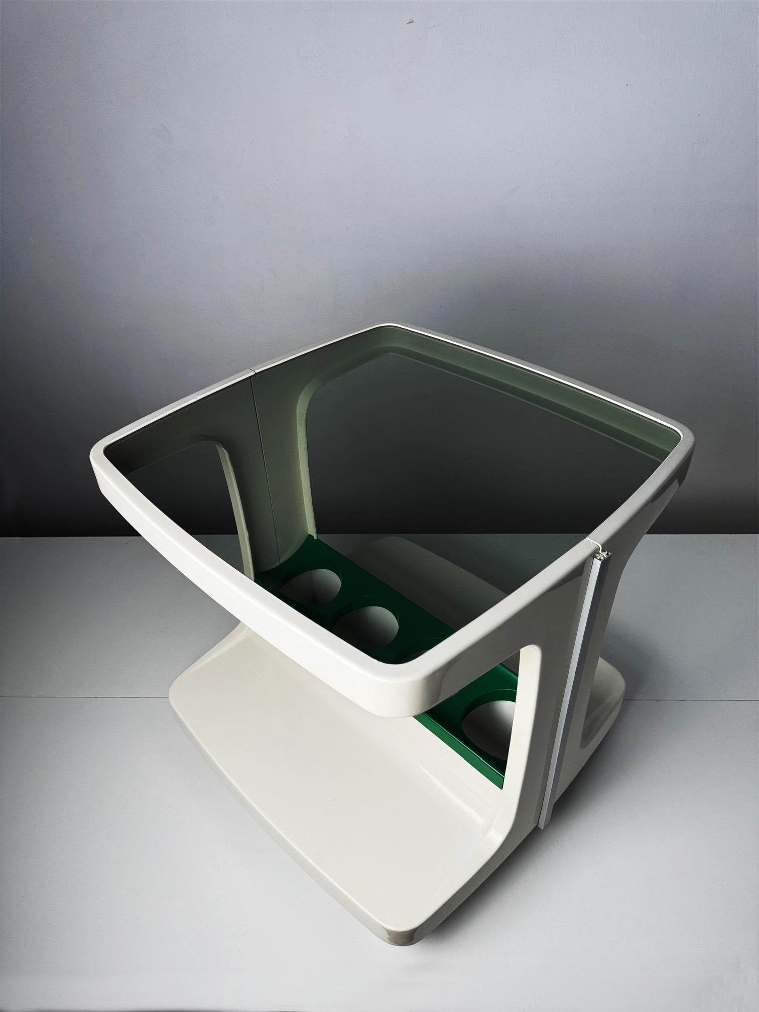 French Space Age Bar Cart with Bottle Holder by Marc Held for Prisunic, 1970s 4