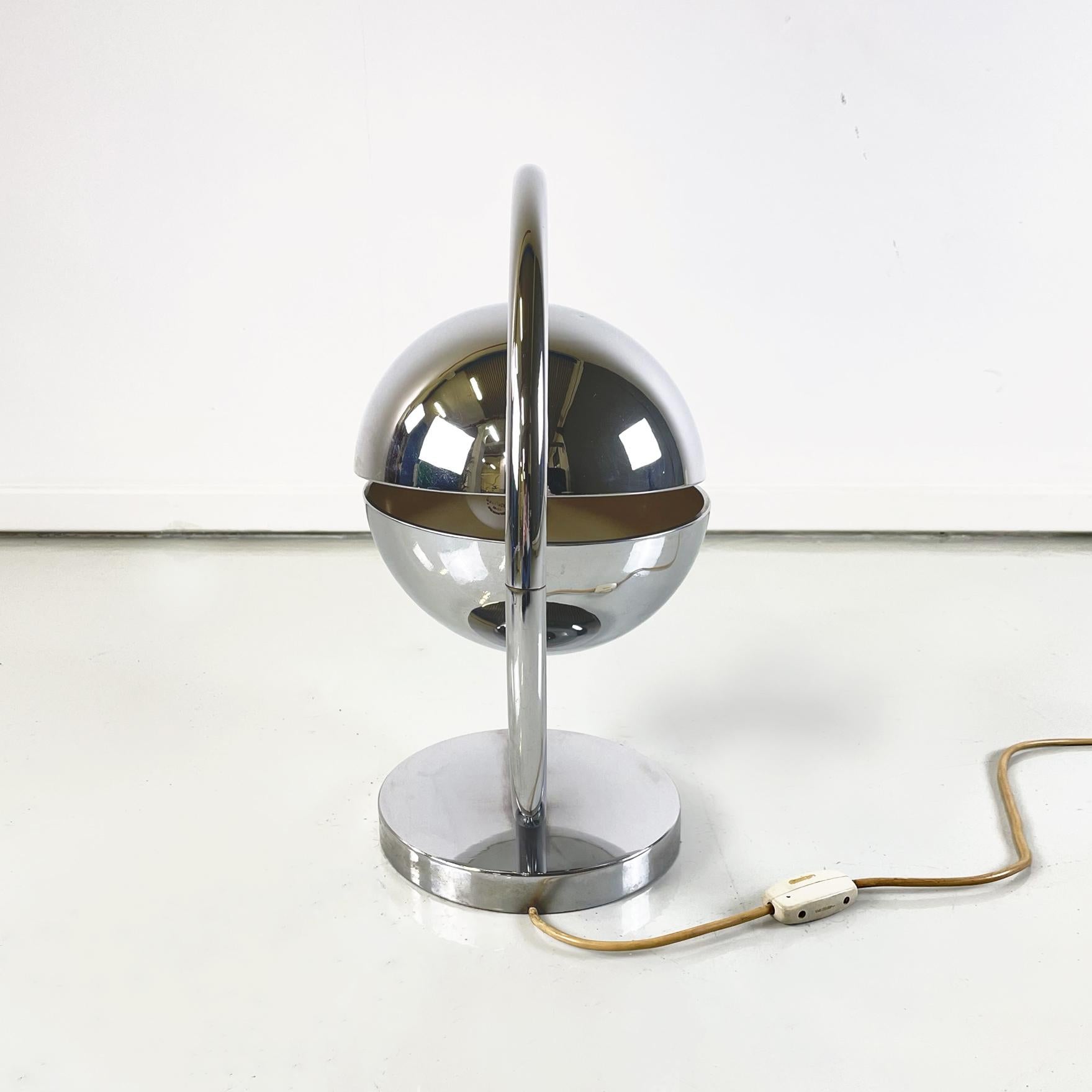 French Space Age Table Lamp Astrolabe by Pierre Folie Maison Charpentier, 1970s In Good Condition In MIlano, IT