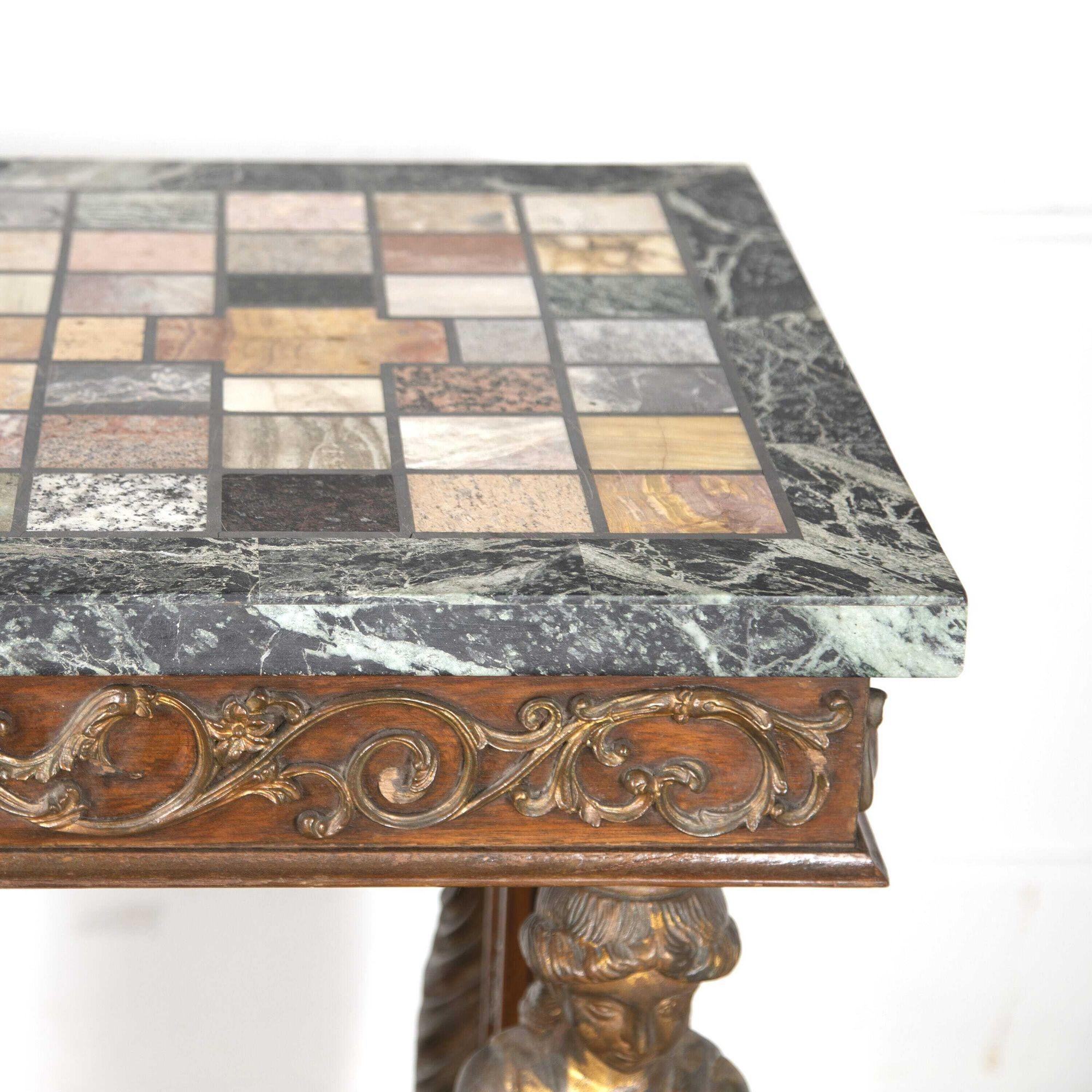 French Specimen Marble Console Table For Sale 3