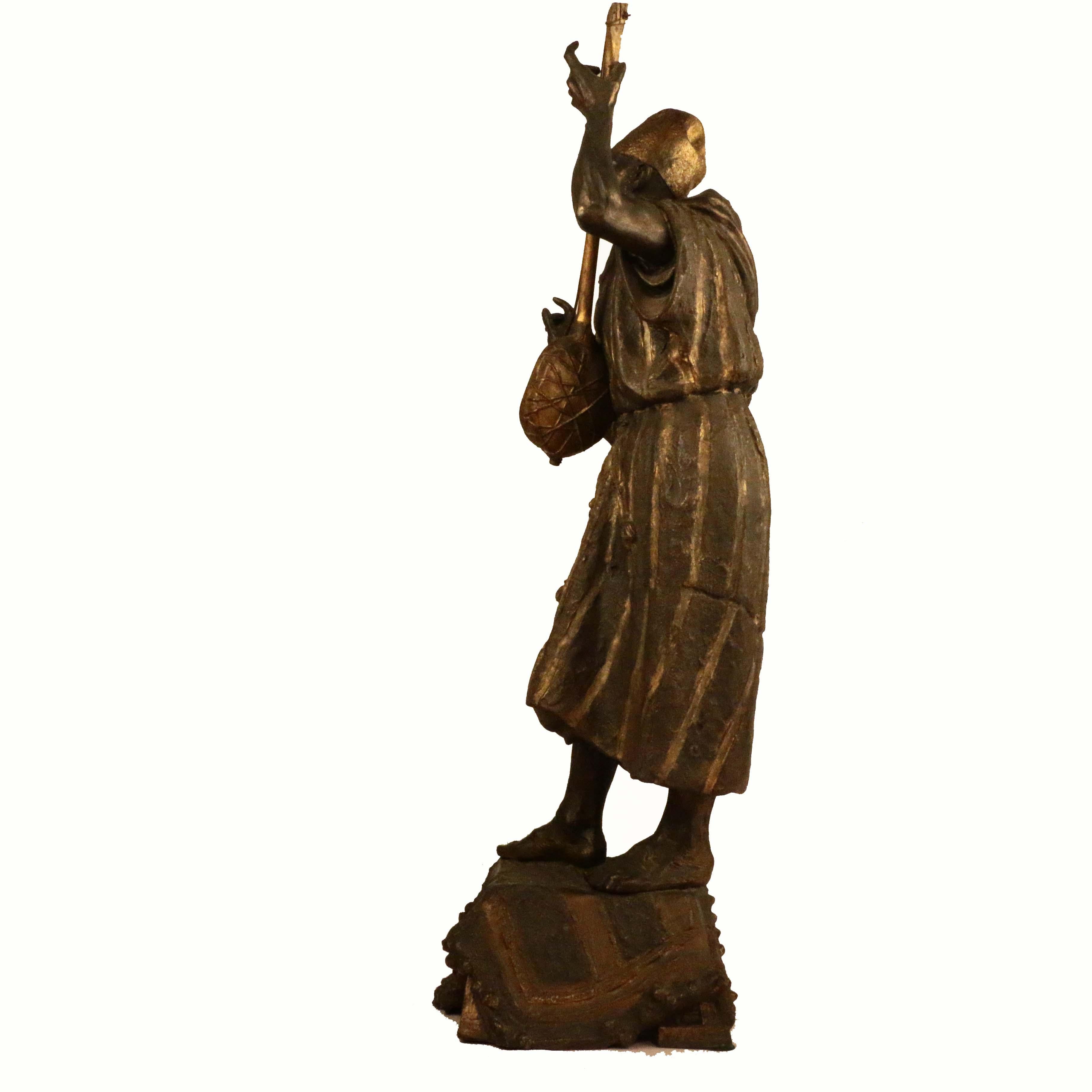 French Spelter Figure of an Arab Street Musician 3