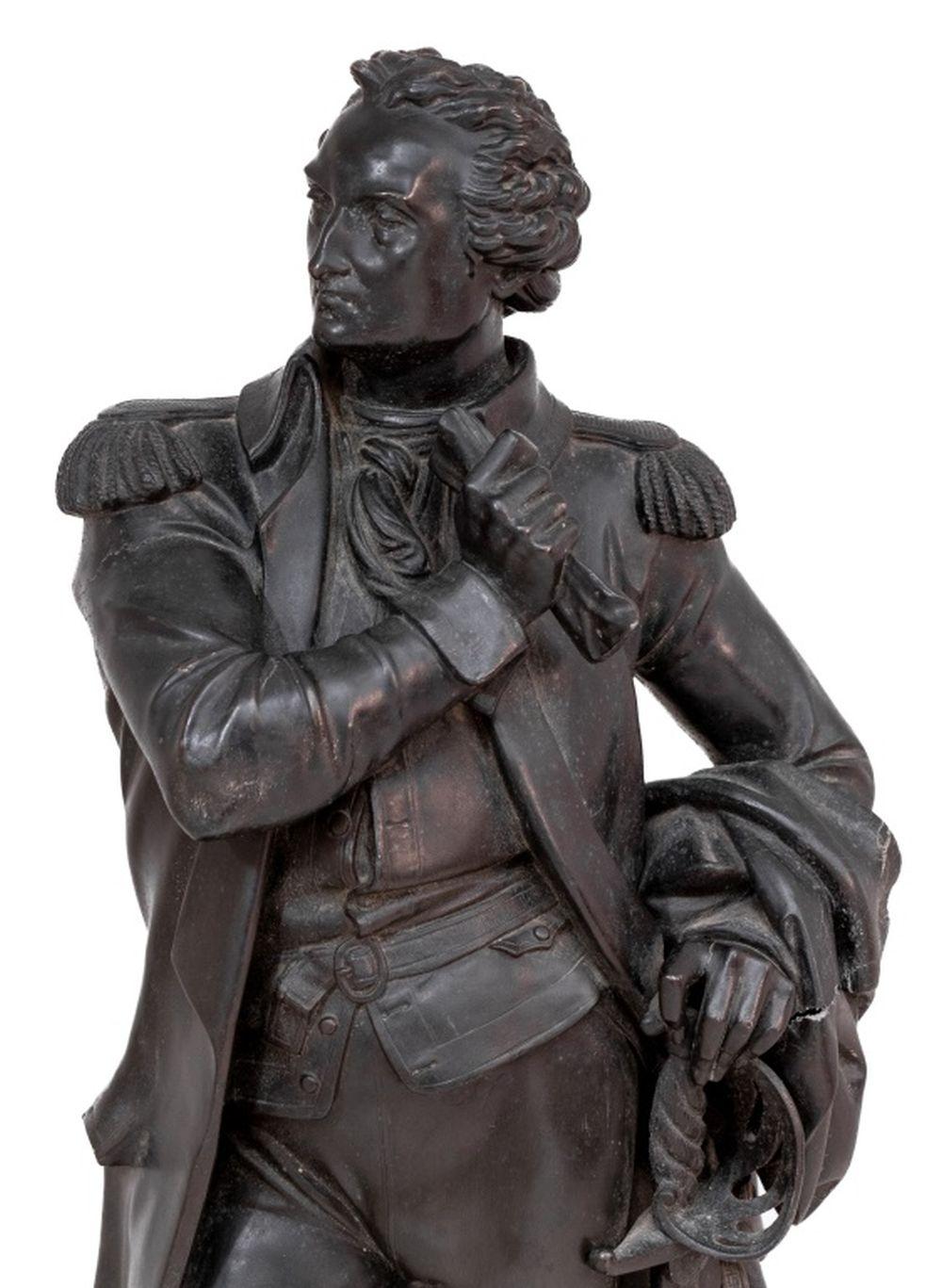 Français Statue d'un général en terre cuite en vente