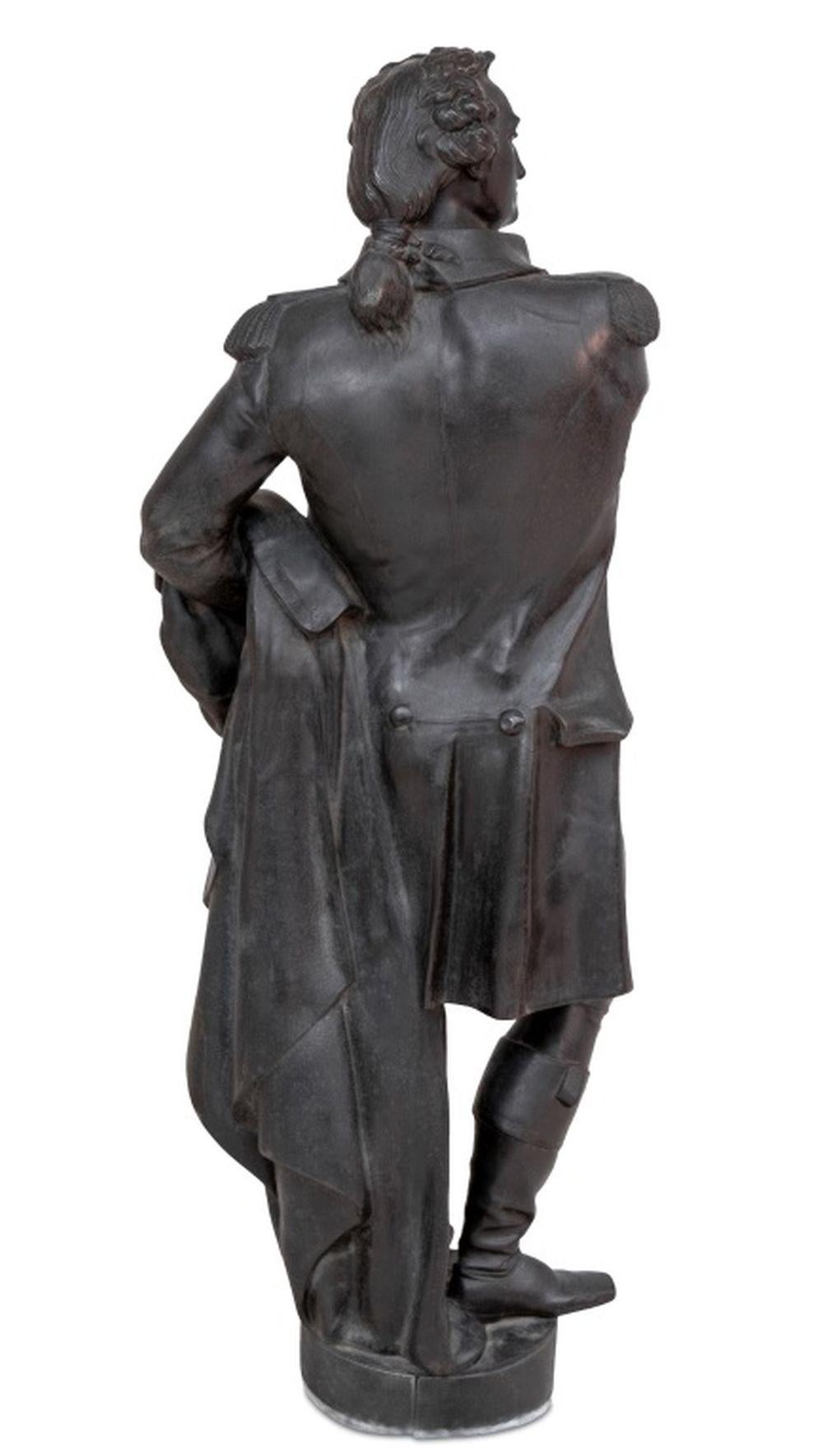 XIXe siècle Statue d'un général en terre cuite en vente