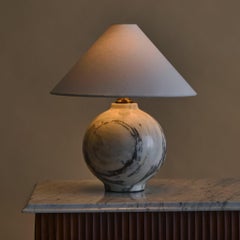 French Spherical Marble Lamp, 1970s