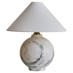 French Spherical Marble Lamp, 1970s
