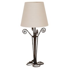 French Spiral Iron Table Lamp