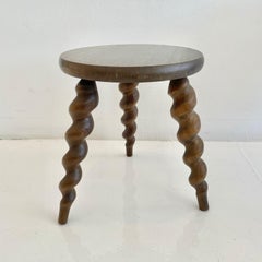 French Spiral Leg Stool