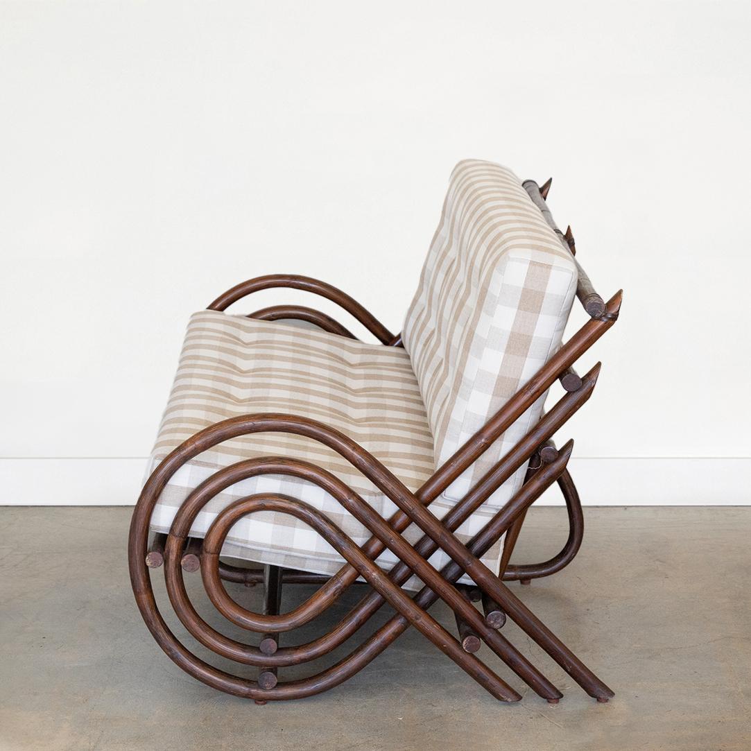 Pelle Divano in rattan a spirale francese in vendita