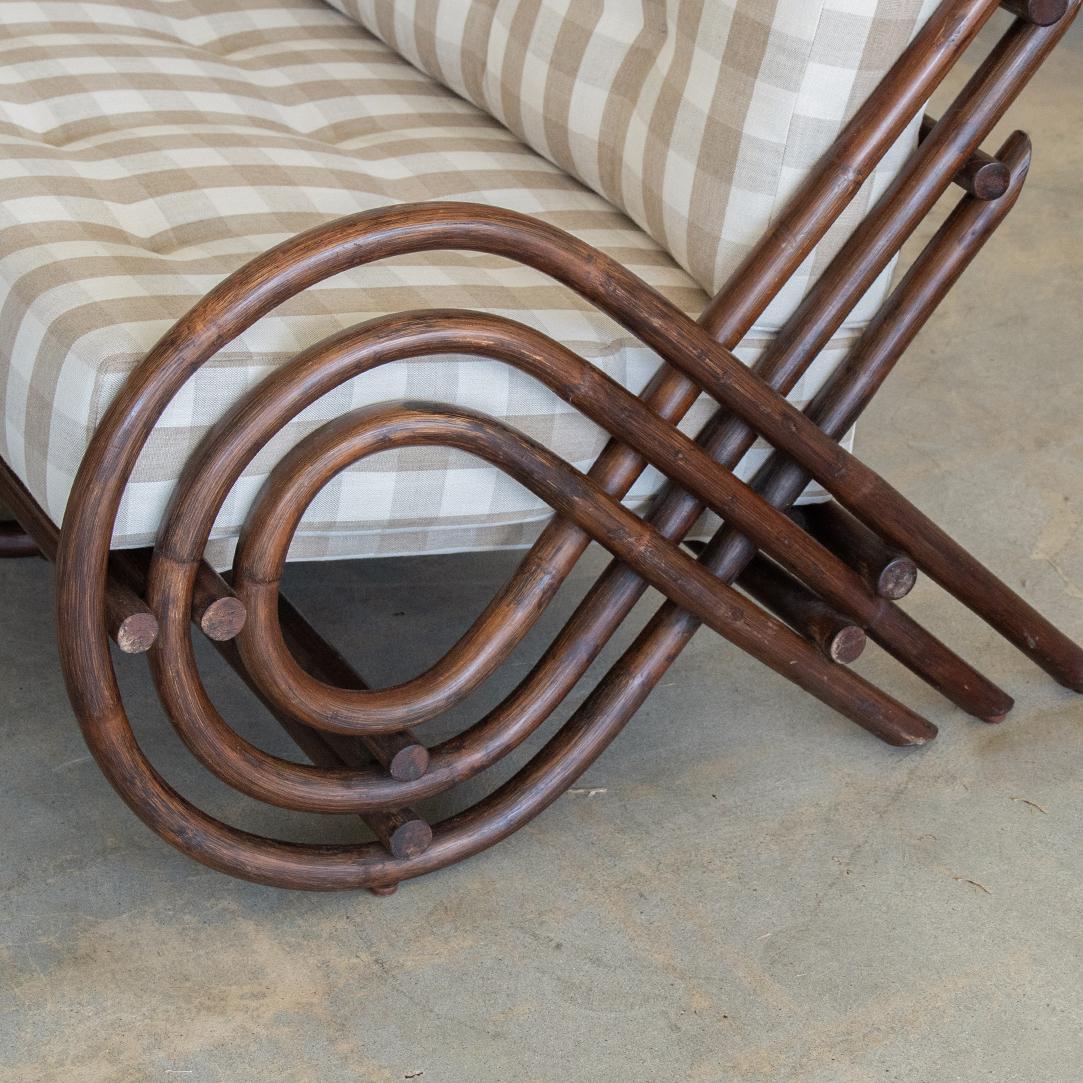 Divano in rattan a spirale francese in vendita 1