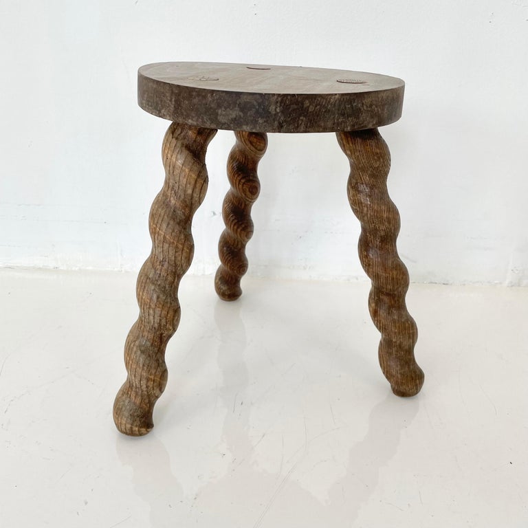 Mid-20th Century French Spiral Stool
