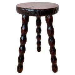 French Spiral Tripod Stool