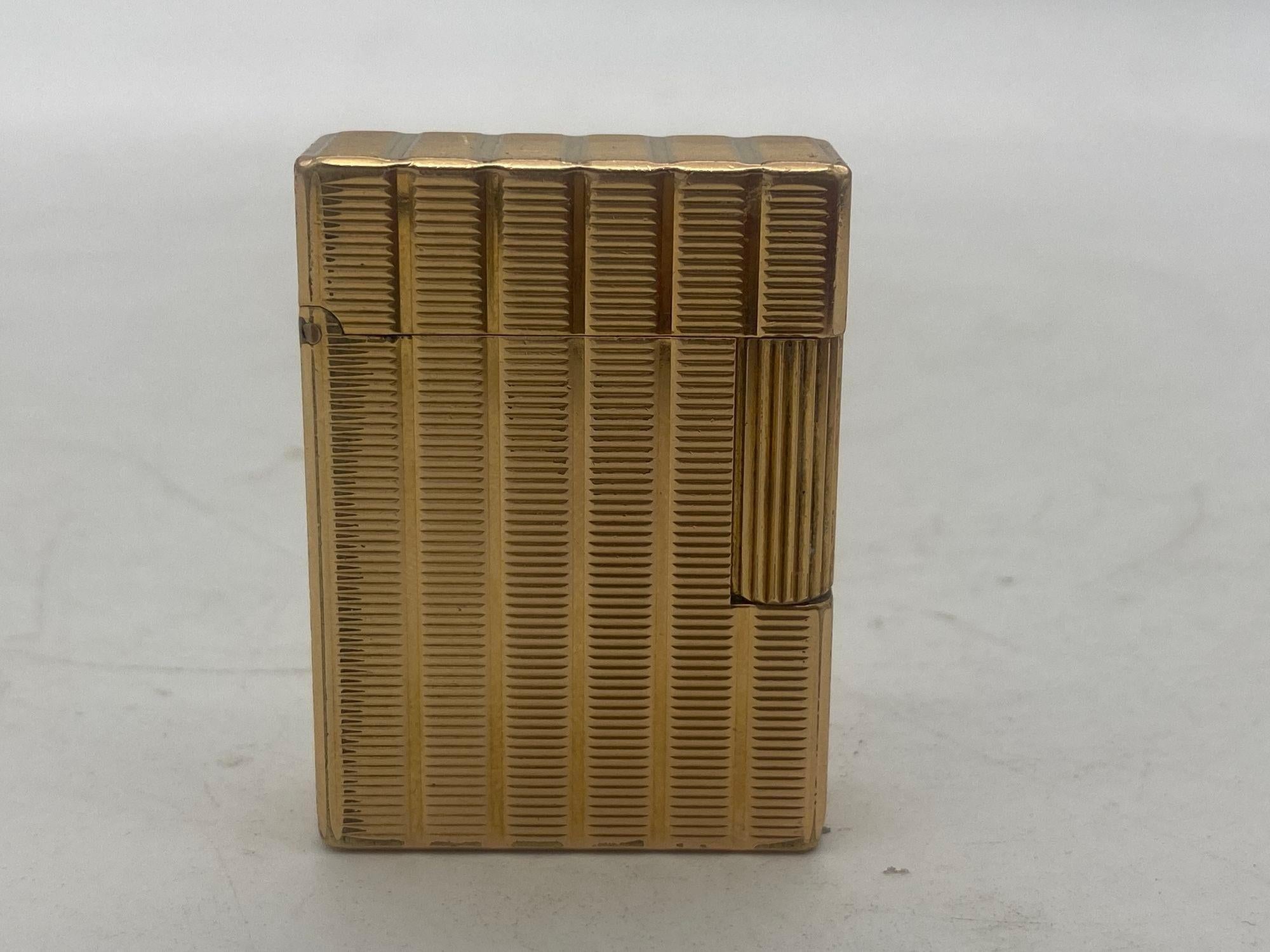 Mid-20th Century French S.T. Dupont Roller Gas Gold Plated Pocket Lighter