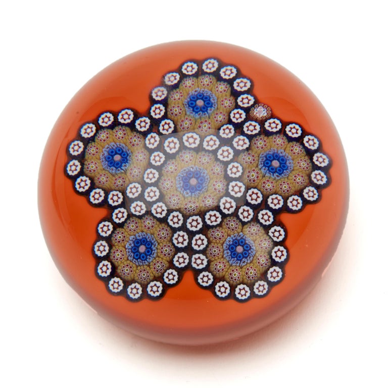 French St Louis Limited Edition Millefiori Glass Paperweight, 1984 For