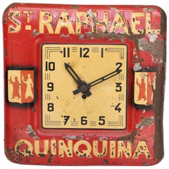 French "St. Raphael Quinquina" Advertising Clock