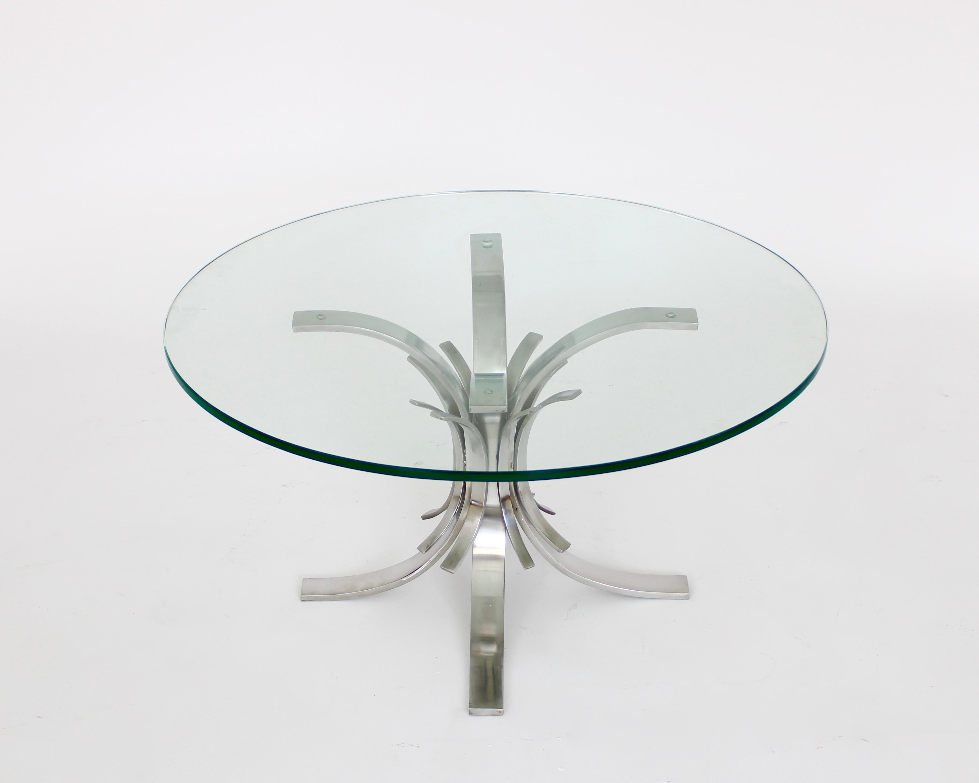 French Stainless Steel Coffee Table Attributed to Maria Pergay In Good Condition For Sale In Chicago, IL