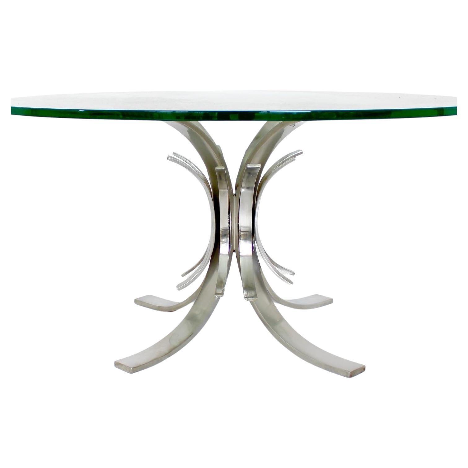 French Stainless Steel Coffee Table Attributed to Maria Pergay