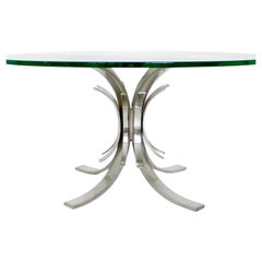 French Stainless Steel Coffee Table Attributed to Maria Pergay