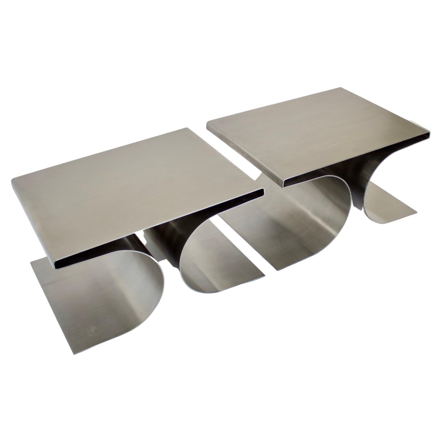 Michel Boyer Stainless Steel Coffee Table from the 'X Series' For Sale at  1stDibs
