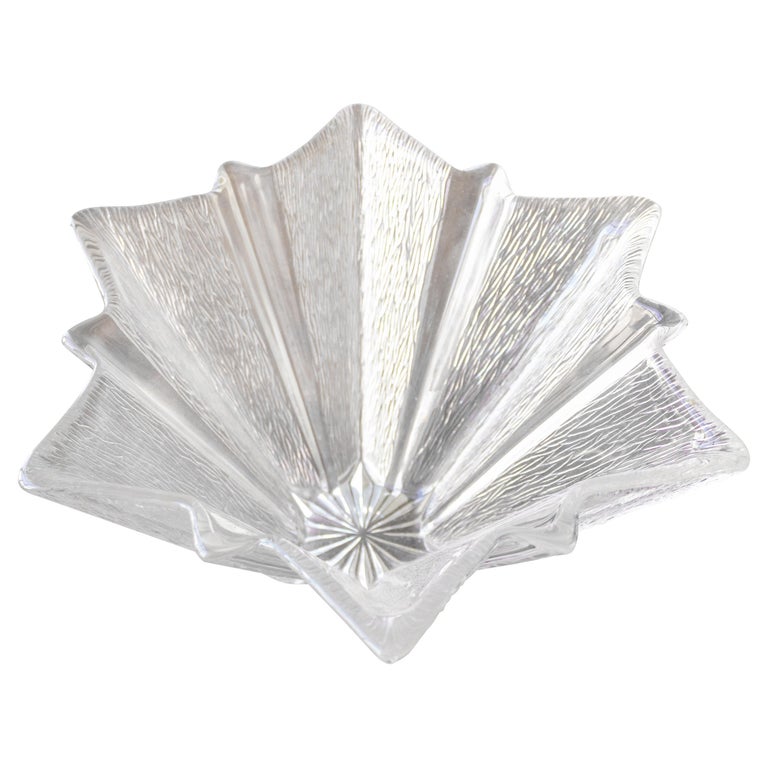 Mod French 1960s Starburst Glass Bowl For Sale at 1stDibs