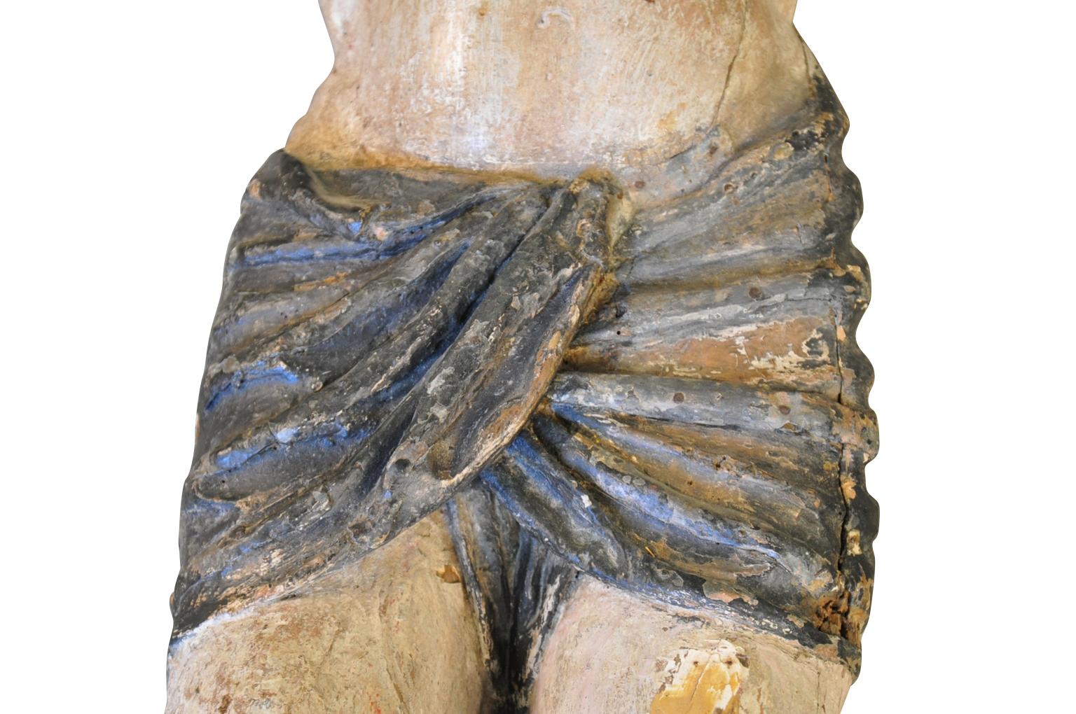 Polychromé Statue française de Jésus-Christ en vente