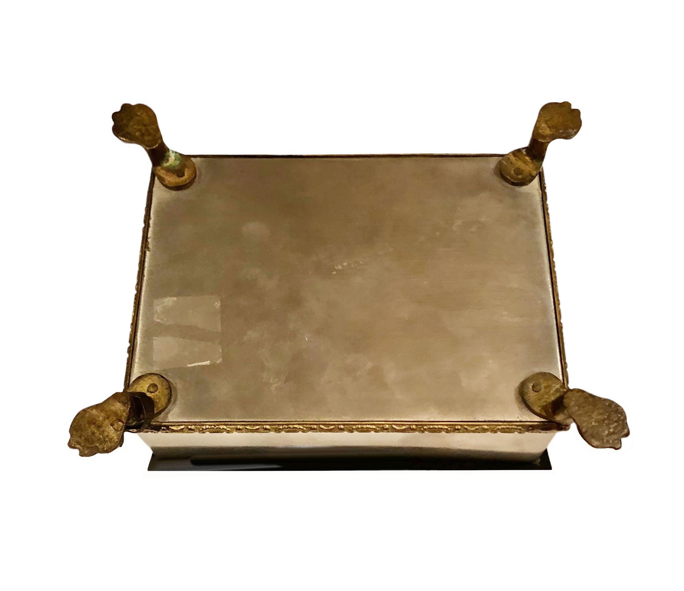 French Steel and Bronze Box For Sale 2