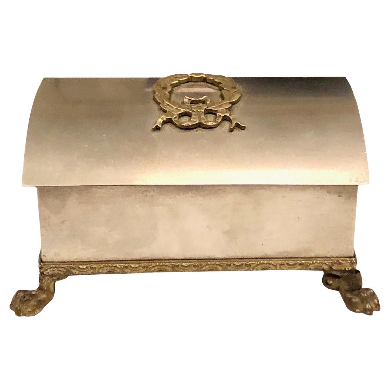 French Steel and Bronze Box