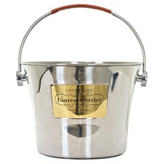 Champagnerkübel mit französischem Stahl- und Ledergriff