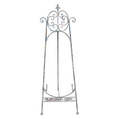 Used French Steel and Painted Decorative Fleur-de-lee Tripod Easel, Circa 1890