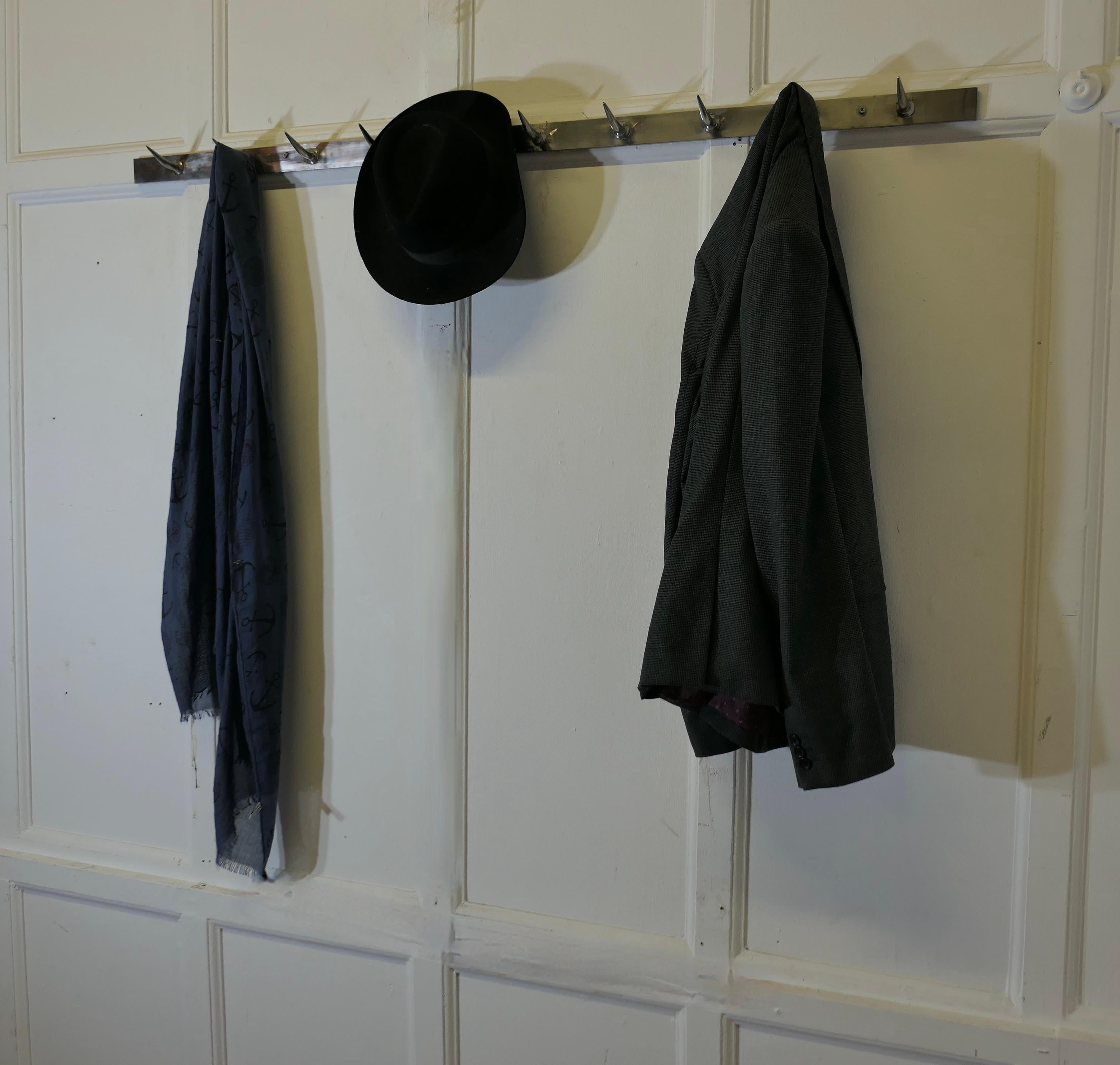 French Steel Butchers Hooks  A Great row of 10 Hooks For Sale 1