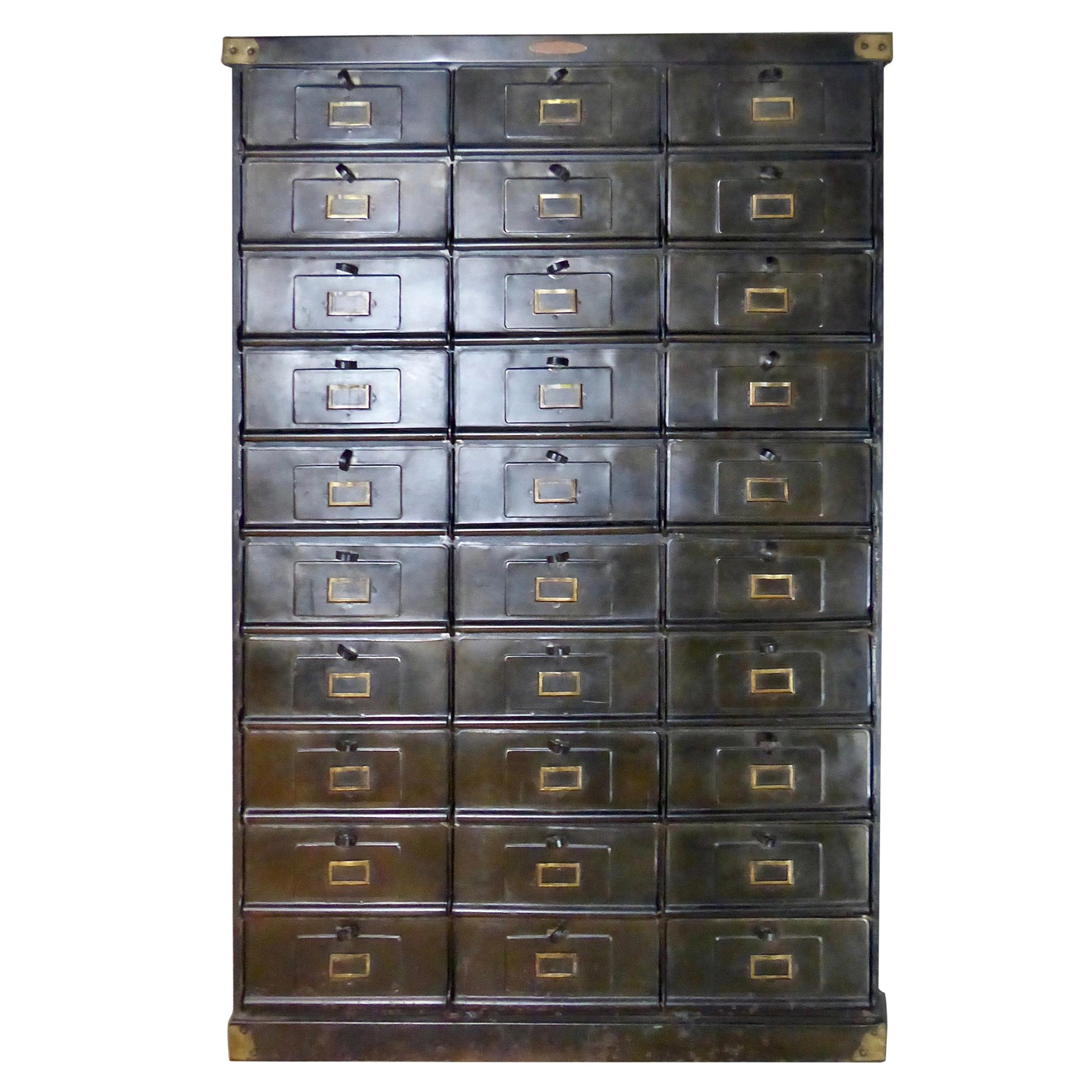 French Steel Cabinet by Stratfor of Strasbourg, circa 1920s