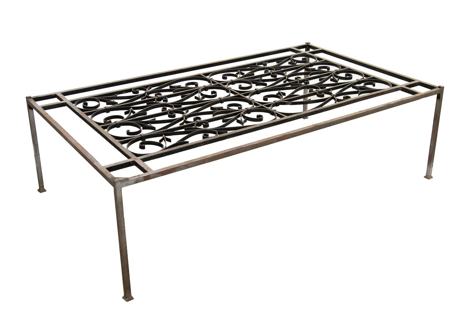 French Steel Coffee Table For Sale 1