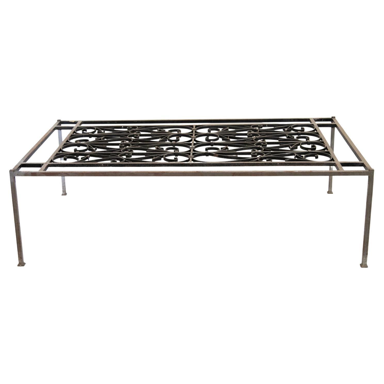 French Steel Coffee Table For Sale
