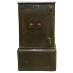 Antique French Steel Safe by Bauche, Late 19th Century