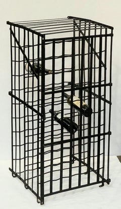French Steel Wine Crate or Locker