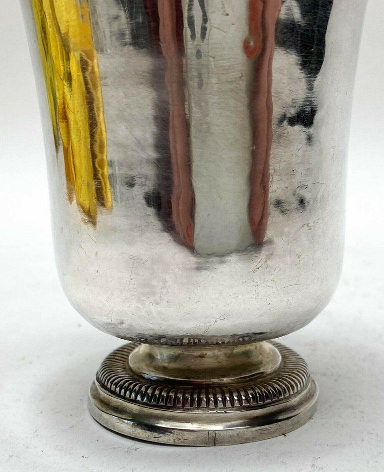 French Sterling Silver Beaker or Christening Cup Paris, c18th Century