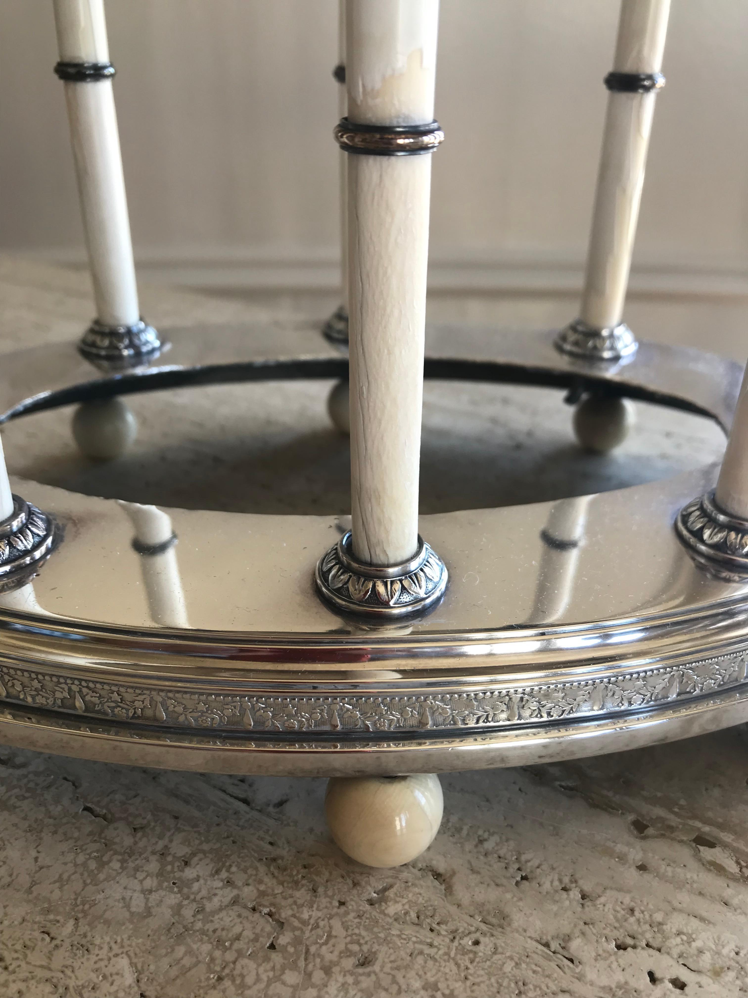 French Sterling Silver Centerpiece In Excellent Condition For Sale In Larkspur, CA
