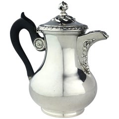Sterling Silver Rococo Coffee/Tea Pot by Martial Fray, French 19th Century
