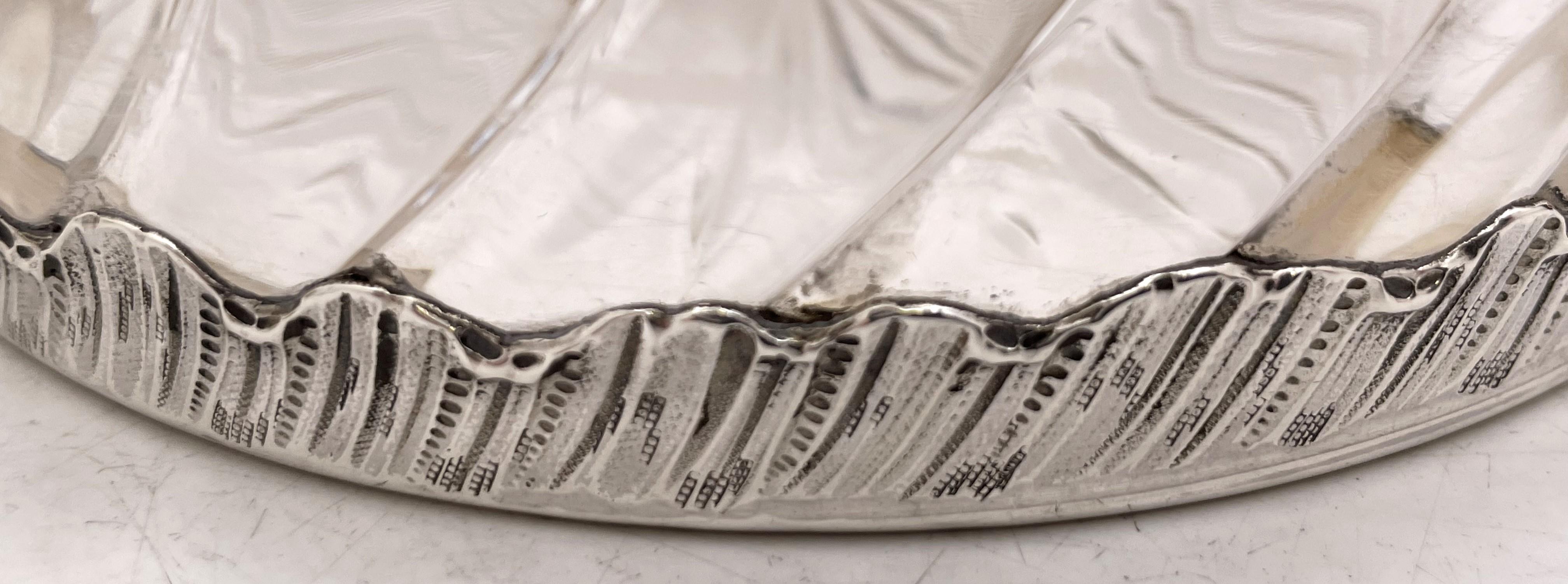 Refroidisseur à vin en argent sterling et verre taillé du début du siècle en vente 3