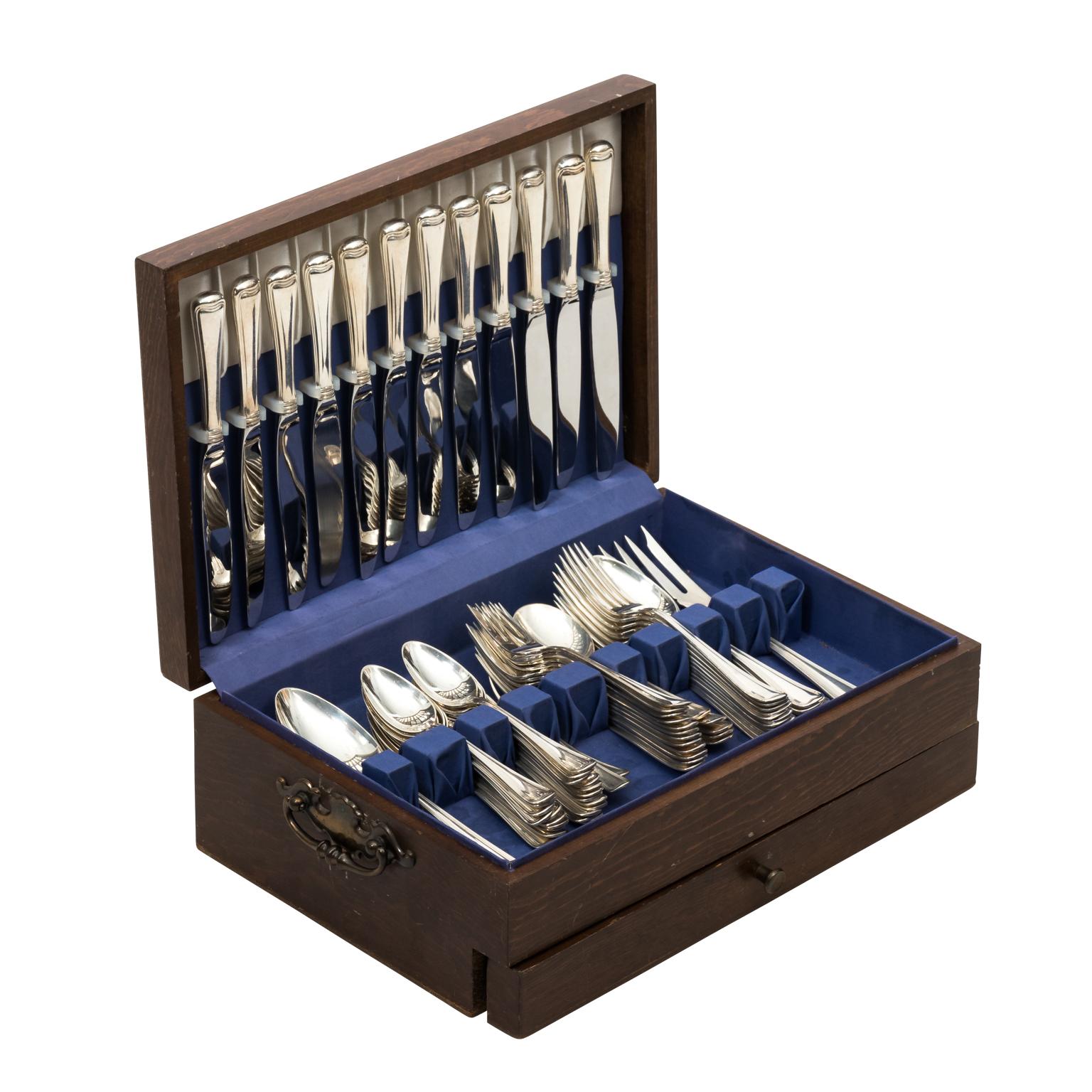 French Sterling Silver Flatware Set by Gorham, circa 1905