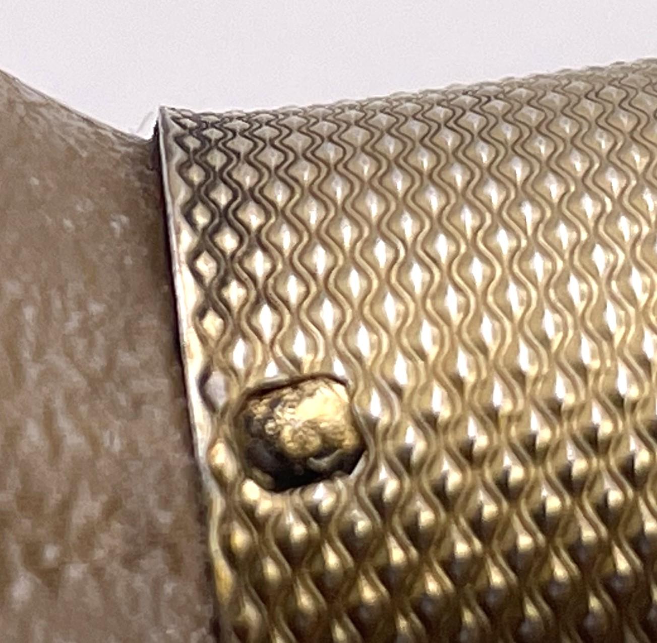 Fiaschetta francese in argento sterling e vetro dorato della fine del XIX o dell'inizio del XX secolo in vendita 1