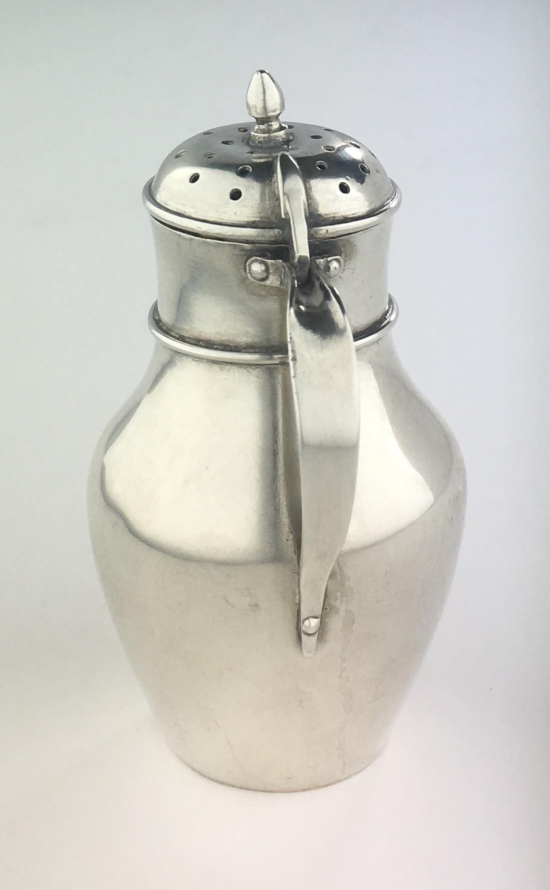 French Sterling Silver Salt Shaker, Dated 1883 1