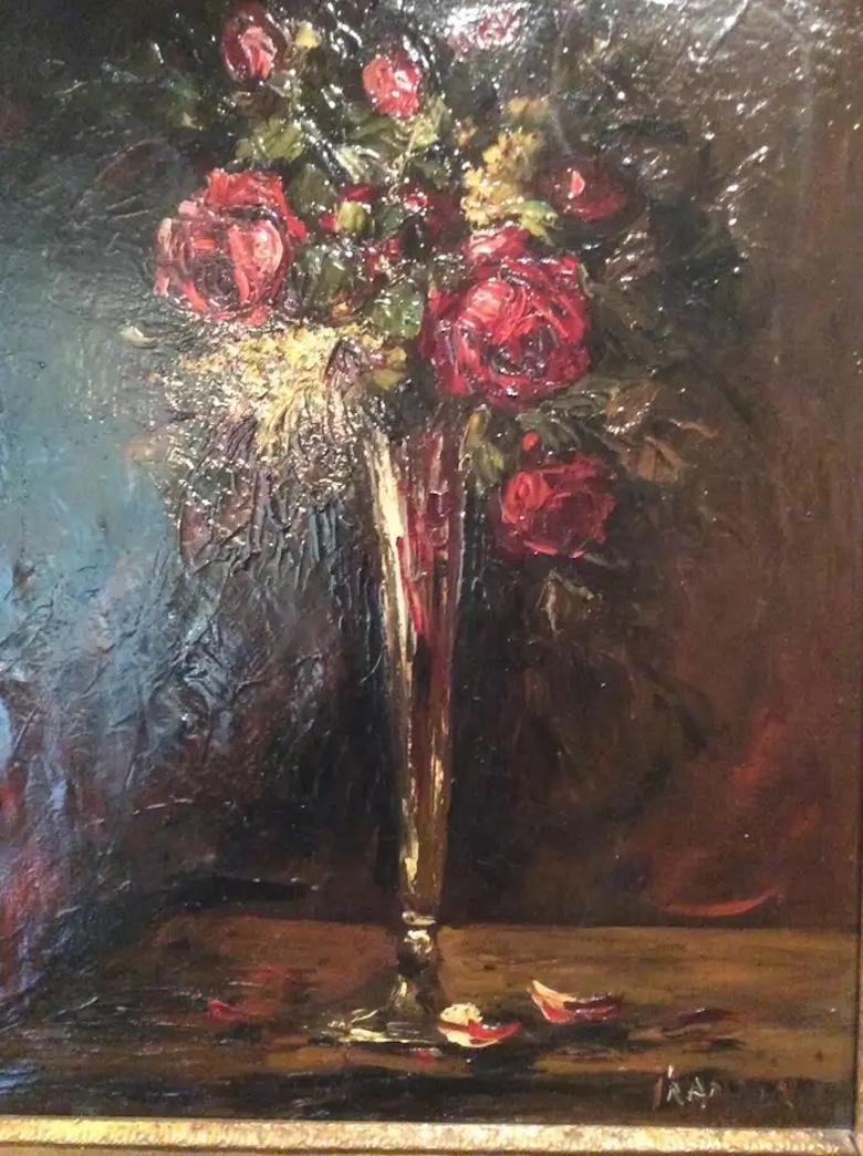 Französisches Stillleben mit Blumengemälde von Charles Franzini d'Issoncourt (Frühes 20. Jahrhundert) im Angebot