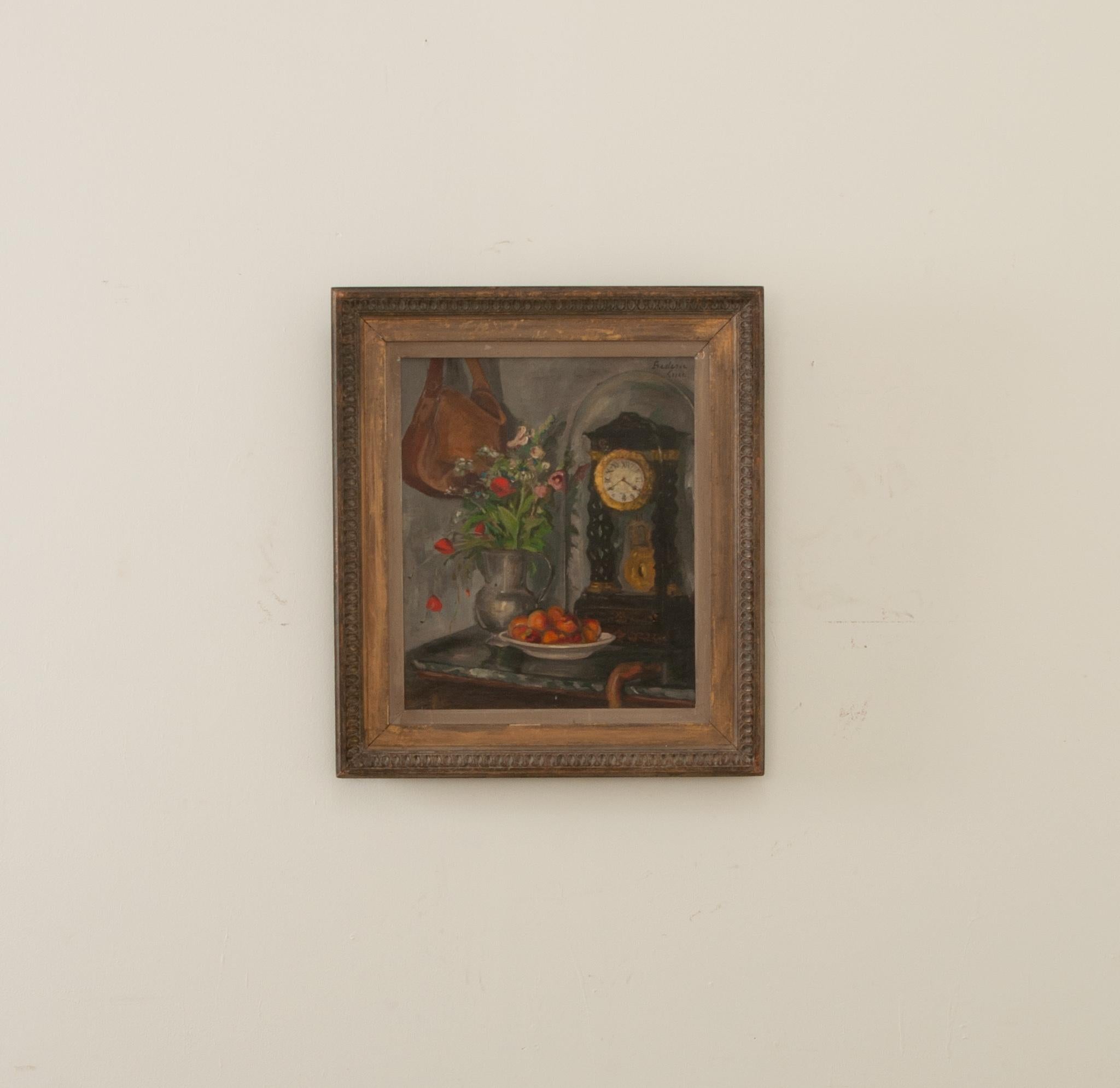 Other French Still Life Oil on Canvas in Original Frame For Sale